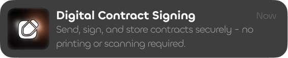 Digital Contract Signing noti